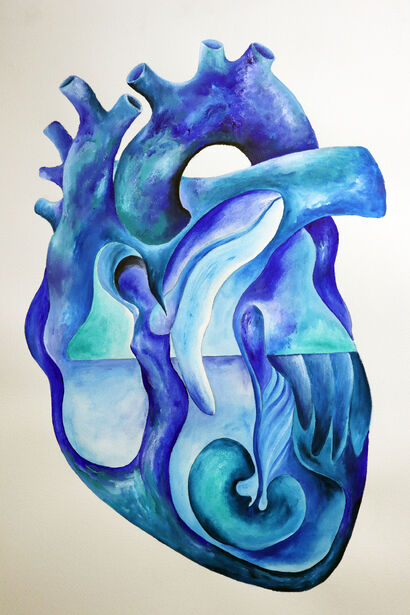 Corazon Blue - a Paint Artowrk by Adrian Arias